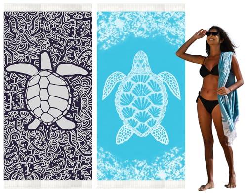 Widdonen Thin Turkish Beach Towel Lightweight Quick Dry Absorbent Cotton Bathroom Bath Pool Swim Towels Extra Large Oversized Sand Free Beach Accessories Essentials Cloud Gifts for Adult