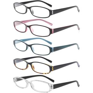 NORPERWIS Reading Glasses 5 Pairs Spring Hinge Comfort Fashion Quality Readers for Men and Women