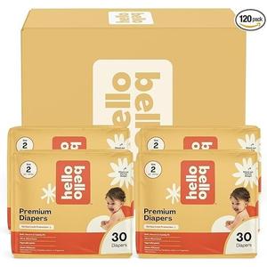 3 Pack 100 PCS Hello Bello Diapers - Super Absorbent & Hypoallergenic Baby Diapers, Size 4