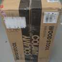 COLAMY Counter Height Bar Stools Set of 2, Kitchen Bar Stools with Back, Mid Century Modern Upholstered, with Wood Legs for Kitchen Island Dining Room, Beige