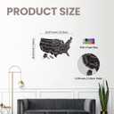 USA Travel Map with Pins, 17x27 Inch Push Pin United States Map for Travel Tracking, States Visited Tracker & Bulletin Board, Pin Board for Wall, RV and Home Decor