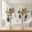 10pcs of Flower Vases for Wedding: 22" Tall Gold Table Centerpiece Vases