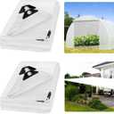 ANGAR 2Pcs 16 Mil Clear Greenhouse Tarp, 6x8FT Heavy Duty Waterproof Clear Tarps with Grommets, UV Resistant Greenhouse Replacement Poly Cover, for Gardening, Farming, Chicken Coops, Canopy, Outdoor