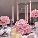 10 Inch Baby-Pink Taper Candles for Home Decoration, 10 Pack Unscented Candlesticks for Dinner Wedding Party, Smokeless and Dripless Candle Sticks