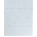 12 Blank Jigsaw Puzzles– 8.5 x 11 Inch, 12 Pieces Each – Hygloss DYI Party invites, Perfect for Decorating, Kids' Activities, Arts & Crafts or Party Favors - Puzzle Pieces to Draw On for Crafts