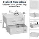 Espelism Closet Drawers with 3 Fabric Drawers 21" W x 20" H x 15.7" D White Closet Organizer Dresser, Stackable Storage Modular Chest Cabinet for Bedroom, Dorm