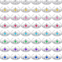 48 Pcs Tiara Crown Set Princess Dress up Costume Party Favor Girls Plastic Crown Birthday Supplies Cosplay Accessory