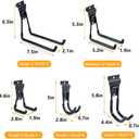 Slatwall Hooks, Slat Wall Accessories Multi Size Garage Hooks Storage Utility Hanging Hooks Wall Mount Tool Holder for Ladder Garden Tools (14 Pack, Black)