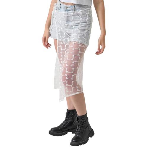 Lace Sarong Wraps for Women Beach Swim Sarong Coverups White Womens Bathing Suit Wrap Skirt Cover up (White, Small)