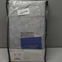 100% Blackout Shield Linen Blackout Curtains for Bedroom 108 Inches Long, Back Tab/Rod Pocket Living Room Drapes, Thermal Insulated Blackout Curtains 2 Panels Set, 50" W x 108" L, Grey