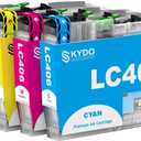 LC406XL Ink Cartridges Compatible for LC406 XL LC406XL LC406 Work with Brother MFC-j4335DW MFC-j6555DW MFC-j4535DW MFC-j5855DW MFC-J6955DW Printer(Black, Cyan, Magenta, Yellow, 4 Packs)