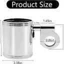 200 Chrome Handlebar Mount Motorcycle Metal Cup Holder Rotate 360 Degrees