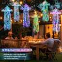Jellyfish Decor - 12 Pcs Jellyfish Lanterns for Under the Sea Decorations, Hanging Jelly Fish Decoration for Mermaid Theme Party & Birthday Gifts for Women Girls (6 Colors)