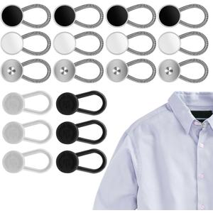 3 x Ouligay 18PCS Collar Extenders Shirt Collar Extenders Pants Button Extender Extender Button Set Collar Button Extender for Mens Dress Shirts Suits Trouser, Coat, Shirts