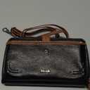 The Sak Iris Smartphone Crossbody Purse - Women's Cellphone Bag & Wallet For Everyday - Convertible Wristlet With Zipper in Black Oynx/Leather