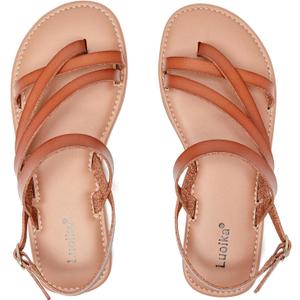 Luoika Women's Wide Width Flat Sandals, Flip Flop Casual Strapy Sandals Slip on Summer Beach Shoes for Women, Size: 7.5 X-Wide