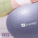 KEEP Pilates Small Exercise Ball Anti-Burst - Thickened Yoga Ball With Pump for Physical Therapy, Fitness, Workout, and Core Strength (65cm, Purple)