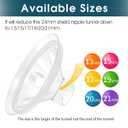 Silicone Flange Cushions Compatible with Spectra/BabyBuddha 24mm Shields/Flanges Replace Flange Inserts Compatible with Spectra Breastpump Parts Reduce Nipple tunnle 24mm to 21mm