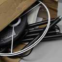 60" Modern Floor Lamp for Living Room Bedroom, Standing Lamp with Oatmeal Linen Lampshade, Tall Lamp with A19 9W 3 Color Temperature Bulb, Foot Switch Control, Black