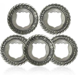 5pcs Police Challenge Coin, Hollow Out Police Symbol, Police Department Challenge Coins Police Commemorative Gift Law Enforcement Gifts for Men Women(Set of 5)