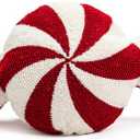 Christmas Pillows Candy Throw Pillow White Pillow Christmas Room Decorations Soft Winter Pillow Cute Plush Pillow Cushions for Couch Sofa Bed,22x13 Inch