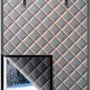 Window Insulation for Winter, 3963 Thermal Window Cover (Fits 3660 Windows ), Dual-Sided Winterizing Curtain for Home & RV, Reusable Draft Stopper with Roll-Up Buckle (Gray)