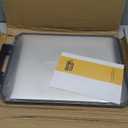 SNOWCLAD Stainless Steel Cutting Board, Double Sided Steel Bread Boards for kitchen, Stainless Steel/ Wheat straw pp Large Board for meat, non toxic Chopping, 16 * 11 Inch, Dishwasher Safe