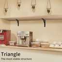 Heavy Duty Shelf Brackets - 8 Pcs L Shaped Metal Wall Mount Shelves Support for Floating Shelves (3.7 x 6 inch)