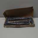 12 Inch Heavy Duty Floating Shelf Bracket, Wall Mounting Industrial Black Shelf Brackets, 1/5 Inch Thick Iron Metal Brackets for Shelves 6 Packs