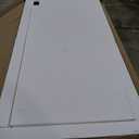 LOAAO 60X30 Inch Brushed Nickel Bathroom Mirror, Rounded Rectangle Silver Metal Frame Mirror, Brushed Nickel, Anti-Rust, Shatter Proof, Hangs Horizontally or Vertically