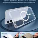 FNTCASE for Samsung Galaxy S25-Edge Case: Clear Magnetic Military Grade Drop Protection Anti Yellowing Cell Phone Cover - Rugged Shockproof Protective Bumper Transparent Phonecase