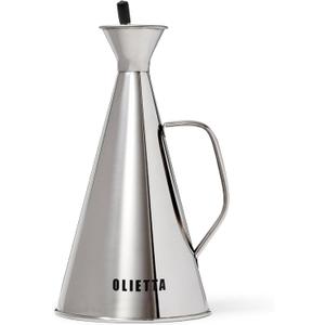 Olive Oil Dispenser Bottle Stainless Steel Non Drip Leak Proof No Mess Vinegar Pourer & Kitchen Drizzler 34 oz 1000ML 1 Litre Great for Pouring & Drizzling Easy to Clean & Leakproof (33.8 Ounces)