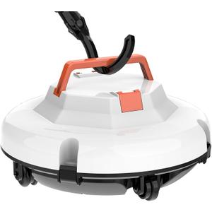 2025 Cordless Robotic Pool Cleaner - 120 Mins Automatic Pool Vacuum for Above Ground Pool & In - Ground Flat Pools up to 1000 Sq.Ft, Robot Pool Cleaner with Self - Parking Tech (Orange)