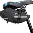 Bike Seat Bag - Bicycle Saddle Bag Under Seat Cycling Accessories Storage Pouch Wedge Pack for Mountain & Road Bike - Black