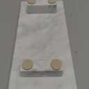 Natural Marble Tray Pedestal Stand  8.7"x4" Soap & Jewelry Riser for Bathroom Counter, Kitchen Sink, Vanity Organizer, Decorative Stone Catchall for Perfume, Candles (White)