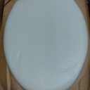 Soft Elongated Vinyl Toilet Seat, Bone - 19 Inch Soft Vinyl Cover with Comfort Foam Cushioning - Fits All Elongated Size Fixtures - Easy to Install Fantasia by Achim Home Decor, Bone