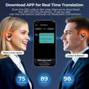 occiam AI Translation Earbuds Real Time, 164 Language Translator Device with No Subscription, Simultaneous Interpretation for Face-to-Face, Photo/Audio/Video Translating Headphone Matte Black