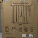 Extra Wide Baby Gate with Cat Door - Walk Through Small Pet Door Safety Gate for Stair Kitchen - Pressure Mounted No Drill 73.62"-76.38" Wide