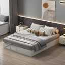 Queen Box Spring 9 Inch High Profile Black Heavy Duty Metal Mattress Foundation with Fabric Cover,Easy Assembly,Non-Slip & Noise-Free