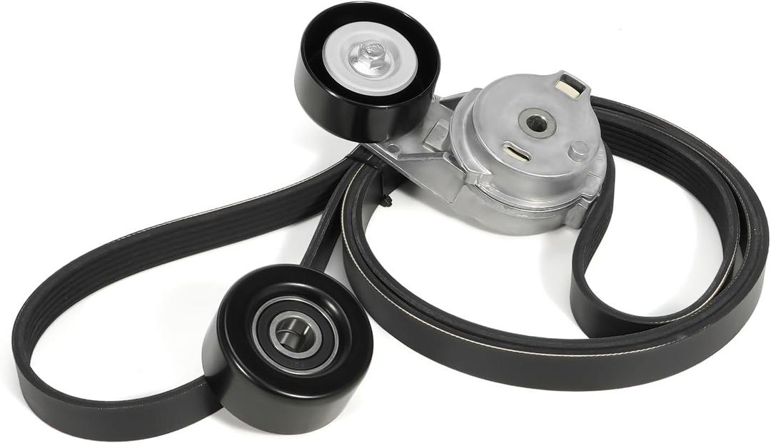 90K-38178A Drive Belt Tensioner Idler Pulley Kit Fit for Chevy Colorado 04-12, GMC Canyon 04-12, Hummer H3 06-10, Isuzu i-280/290/350/370 06-08 Replace Part K060916A, 38178, 36301