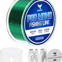 3 x Monofilament Fishing Line with Knot Guide Card, Tangle-Free Snap Ring for No More Mess, Low Memory Smooth Casting Nylon Mono String, 15/20/30/50/80LB, 220-1050 Yards