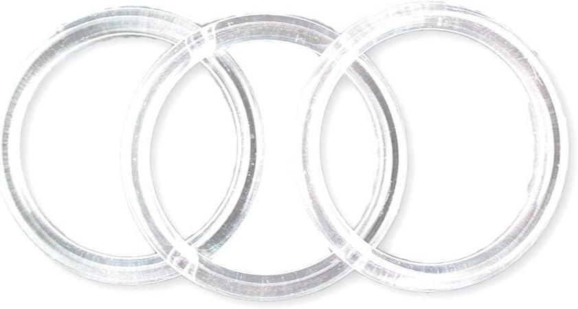 3 inch Clear Plastic Acrylic Craft Rings 5/16 inch Thick 12 Pieces