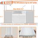 GCGOODS Window Air Conditioner Side Panels, Adjustable Window AC Accordion Panel Kit Fits Up to 21 inch H x 19-1/4 inch W, Extra Wide Window Air Conditioner Curtain Screen Replacement Kit, 2 Pack