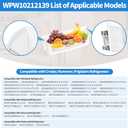 WPW10212139 Refrigerator Door Shelf Bin Compatible with Maytag Whirlpool Refrigerator Door Shelf Parts Replacement W10212139 Cantilever Bin WRF555SDF WRF555SDH GI6FDRXX GI6FARXX GI6SDRXX Left Bin
