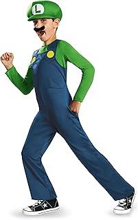Disguise Nintendo Luigi Costume for Kids, Officially Licensed Super Mario Brothers Boys Costume Large 10-12