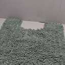 Yimobra Toilet Rug U Shaped Washable 24x20 Inch - Ultra Soft Absorbent Chenille Bath Rugs for Toilet, Quick Dry & Machine Washable, Non Slip Contour Bathroom Mat, Green