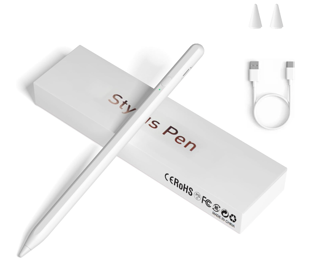 Stylus Pens for Touch Screens, Universal Fine Point iPad Pencil with Magnetic Adsorption Compatible with iPhone/iPad/Samsung/Android/Tablet & Other Touch Screens (White)