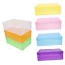 12pack multicolored clear plastic boxes 4x6" for storage Kids/Adult organization