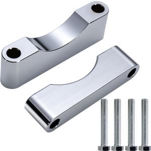 MoKitDora Touring Front Fender Spacers Mount Bracket for 21" 23" 26" Wrap Wheel Compatible with 1997-2013 Harley Street Electra Road Glide King FLH FLT, Chrome