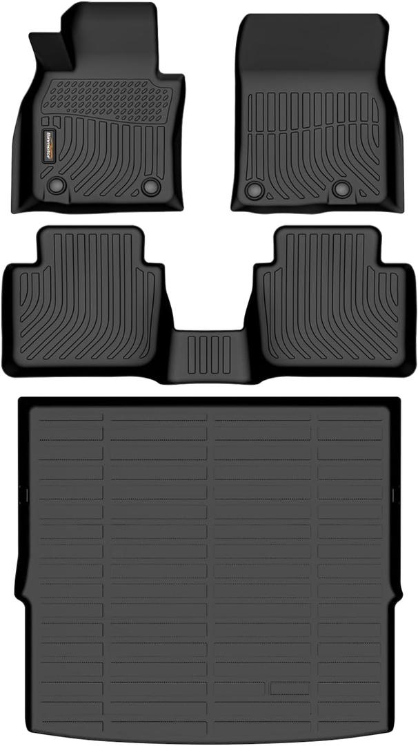 Binmotor-Floor Mats and Cargo Liner Set for Mazda CX50 2023-2026(Only Fuel Version), All Weather Car Floor Mat for Mazda CX 50 Accessories, Mats TPE Car Liners for CX-50 Trunk Liner